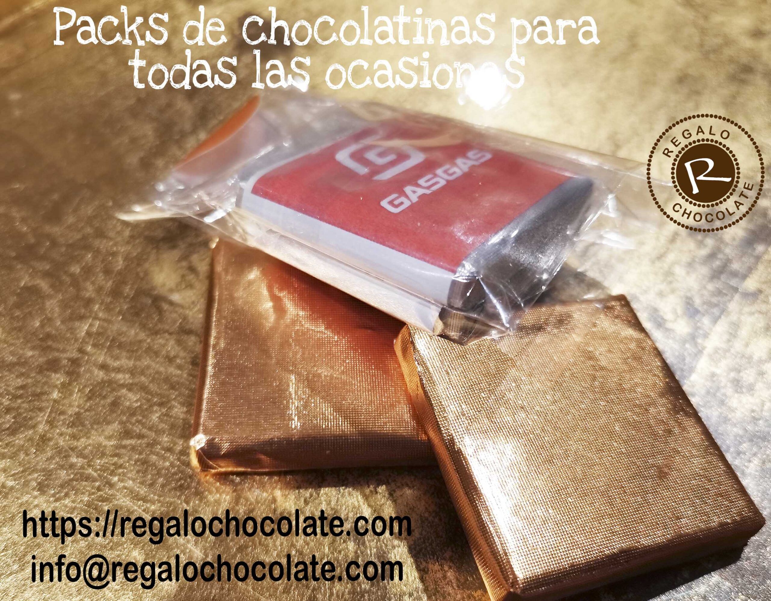 Chocolatinas personalizadas en el envoltorio. Pack 2 unidades